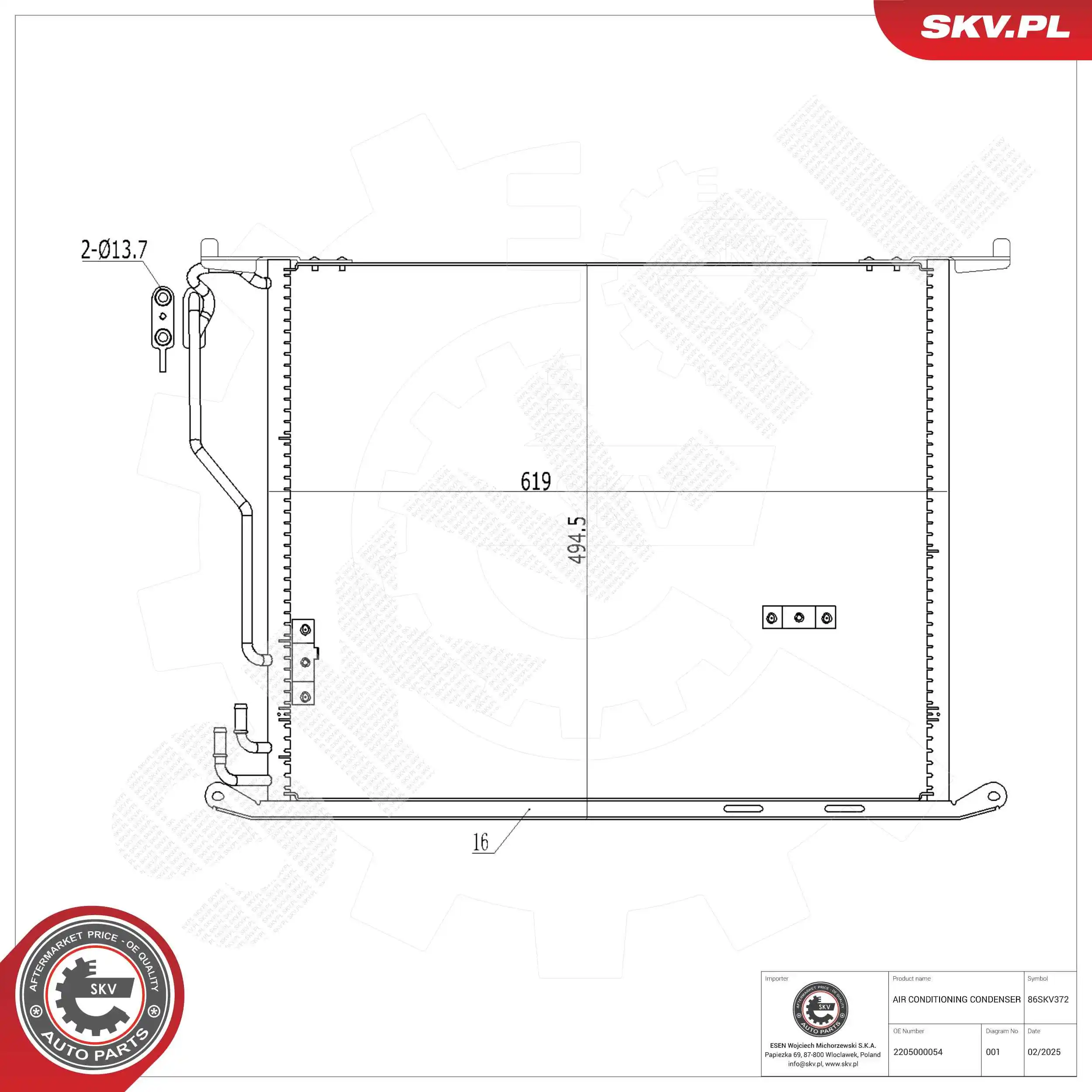 Condenser, air conditioning